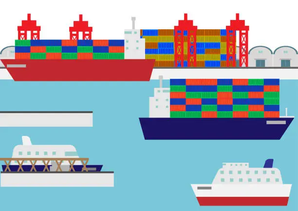 Vector illustration of port