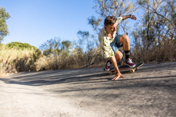 istock surf skate on the river channel 1424210410