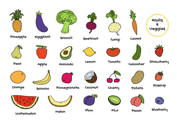Drawing Of Green Vegetables Names With Illustrations, Royalty-Free Vector  Graphics & Clip Art - iStock