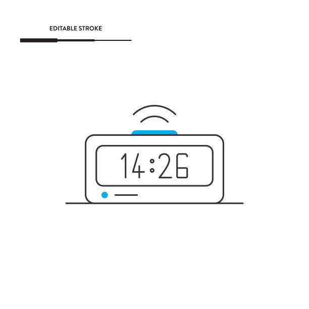 illustrazioni stock, clip art, cartoni animati e icone di tendenza di icona sveglia vector design. - white background color image alarm clock deadline