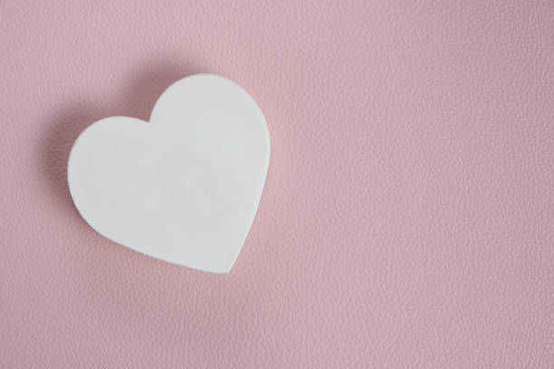 White heart pink background.Festive background for Valentines Day