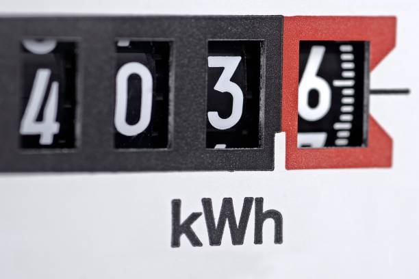 istock Close-up of an analog electricity meter display. 1424226184