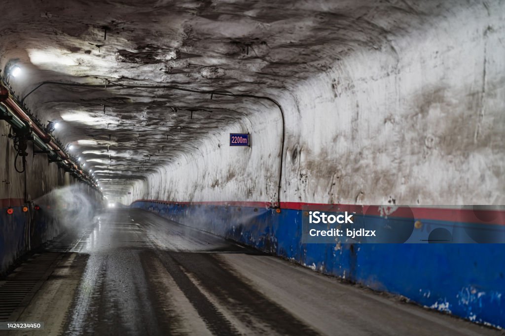 Corridor Support Coal Mine Underground Corridor With Support System Stock Photo ...