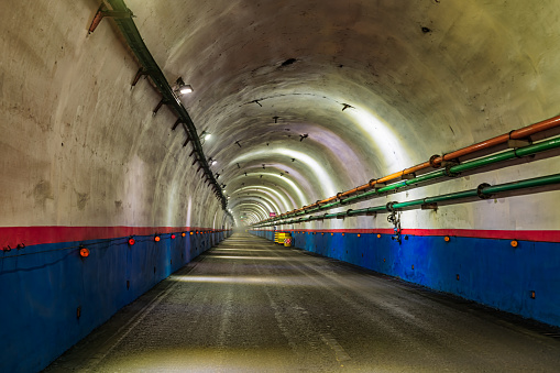 Corridor Support Coal Mine Underground Corridor With Support System Stock Photo ...