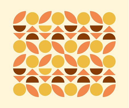 istock Abstract geometric vector pattern in Scandinavian style. Agriculture symbol. Harvest of garden. Background illustration graphic design. 1424235997