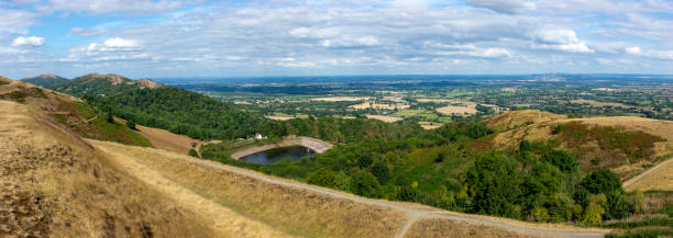 Worcestershire from the Malvern Hills stock photo
