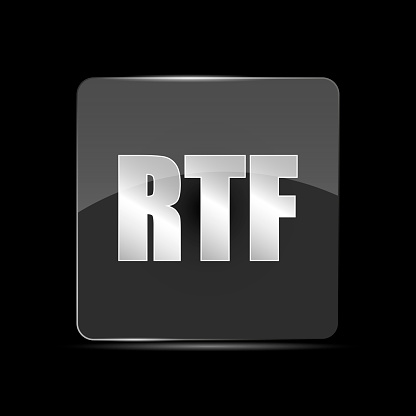 RTF File Vector Icon, Flat Design Style