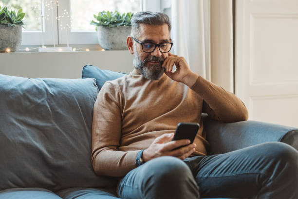 istock Mature man at home for Christmas 1424241676