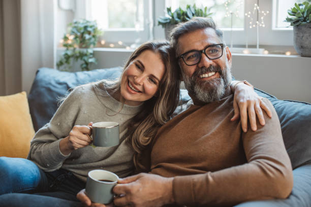 istock Mature couple at home for Christmas 1424241715