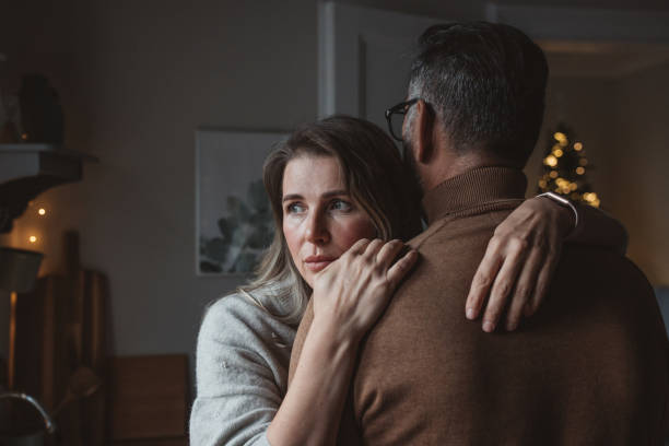istock Mature couple at home for Christmas 1424242388
