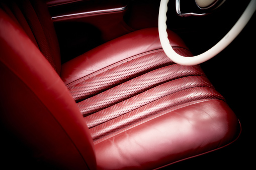 Interior Details Of An Vintage Retro Car