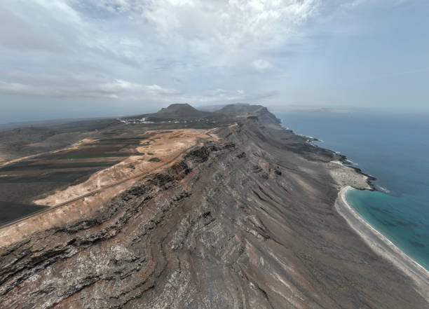 istock Lanzarote Cliffs hervideros from aerial view 1424248062