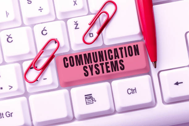 istock Text showing inspiration Communication Systems. Concept meaning Flow of Information use of Machine to transmit signals 1424248497