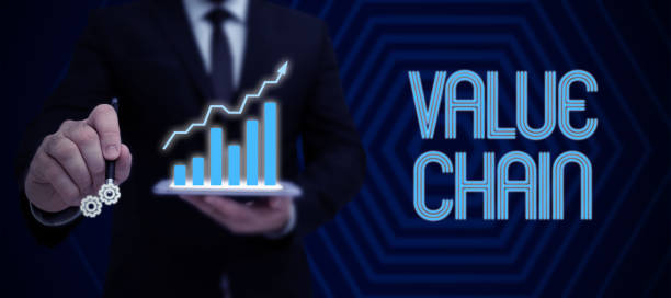 istock Text showing inspiration Value Chain. Business approach Business manufacturing process Industry development analysis 1424249204