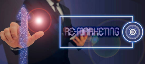 istock Writing displaying text Re Marketing. Concept meaning Strategy to reach potential customers in your website 1424249418