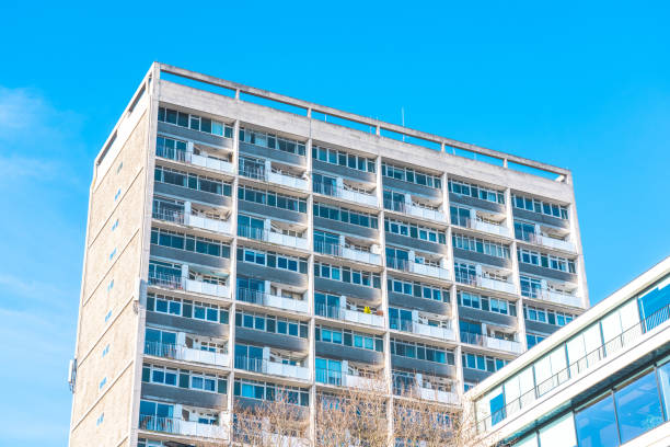 istock Brick apartment block in London 1424250092