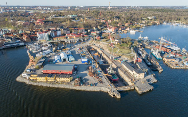 istock Ship Repair Dock Yard in Stockholm, Sweden. 1424251095