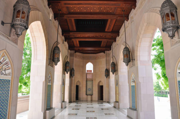 istock Corridor inside Sultan Qaboos Grand Mosque in Muscat, Oman 1424251668