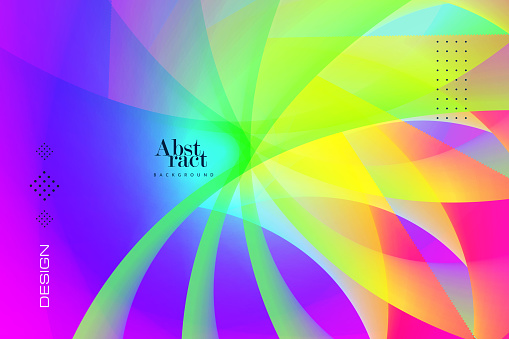Abstract Modern Background with Colorful or Rainbow Wave Element. Cool Background.