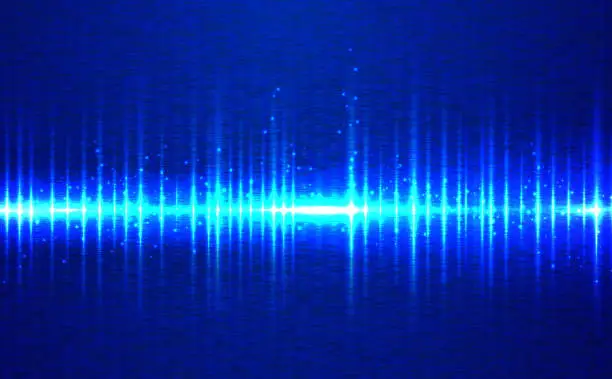 Vector illustration of Audio Waves Vector Background