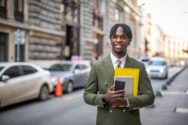 istock Walking around the city, I perform my business duties 1424259260