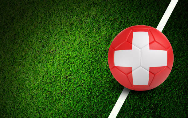 istock Swiss Flag On A Soccer Ball 1424262539