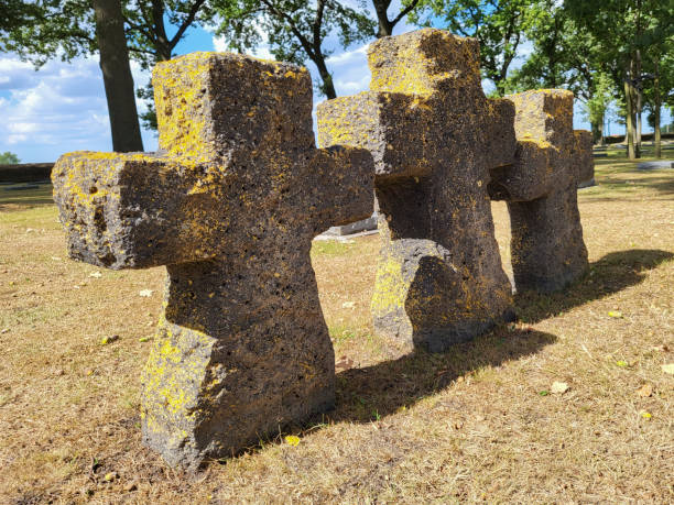 first world war german cemetery in west flanders - flanders war grave war memorial imagens e fotografias de stock