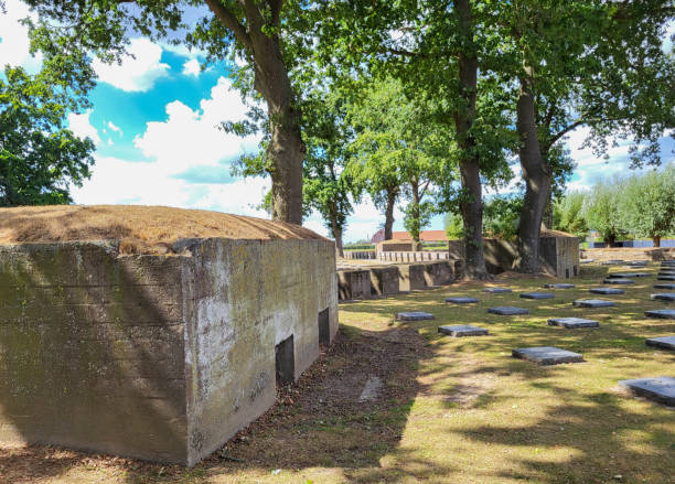 немецкое кладбище первой мировой войны в западной фландрии - flanders war grave war memorial стоковые фото и изображения