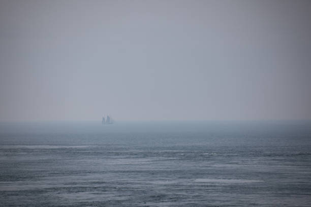 Isle of Man, fog over the Irish Sea