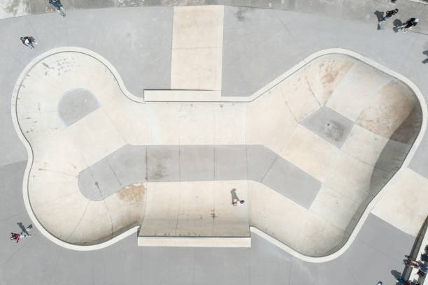 istock Aerial view of skate park 1424275746