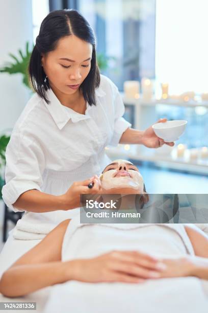 Spa Facial Beauty And Wellness Luxury Treatment By Professional Skincare Expert To A Woman For A Healthy Face People Oil And Zen Lifestyle At Expensive Wealthy And Rich Resort For Cosmetic Therapy Stock Photo - Download Image Now
