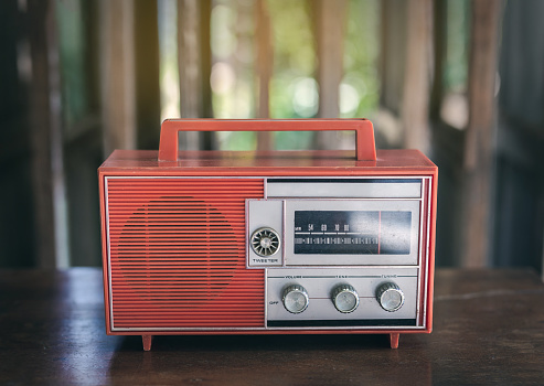 Red classic radio