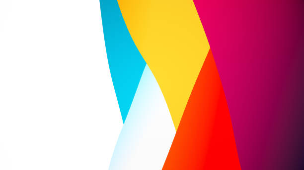 abstract colourful wallpaper illustration from wavy layers filled colorful gradient, 2D background