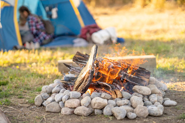 istock Fire During Family Camping 1424296075