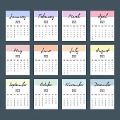 istock calendar for 2023 starts sunday, vector calendar design 2023 year 1424302712