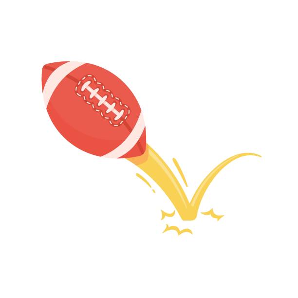 istock american football burst into flames. american football match elements 1424304191
