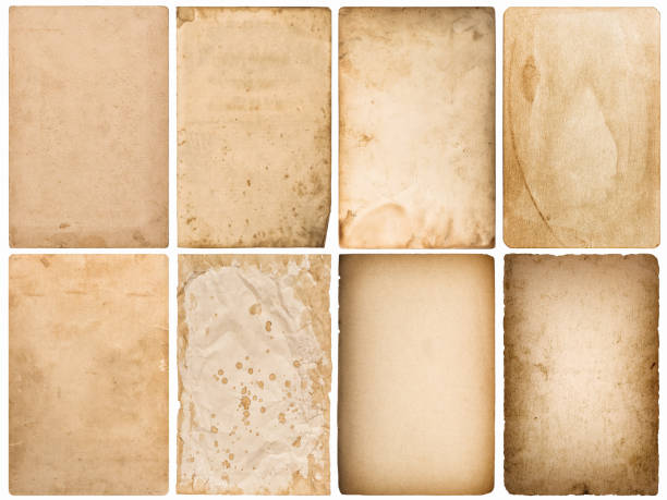 istock Old paper sheets set Used grungy backgrounds 1424304278