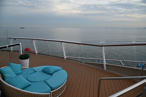 Marina Bay, Singapore - September 8, 2022: A Cruise Trip Aboard A Luxury Cruise Ship