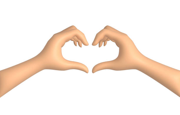 istock 3D illustration of two hands showing a heart sign isolated on a white background 1424307558