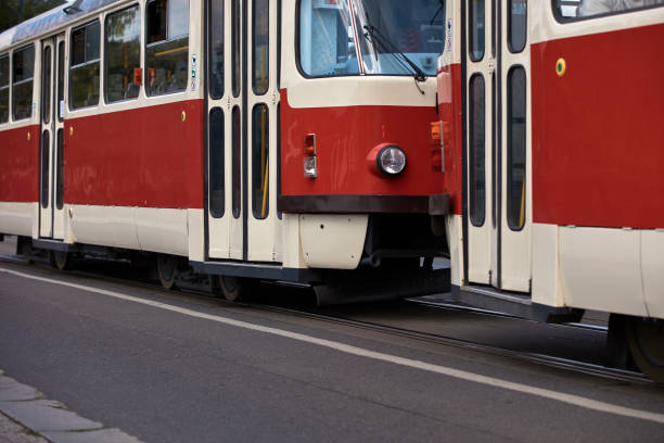 istock Tram public transportation in Praha, Czech republic. 1424313043