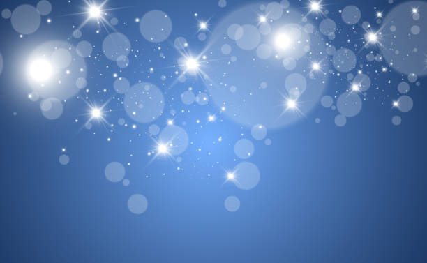 istock Bright beautiful star.Vector illustration of a light effect on a transparent background. 1424329096