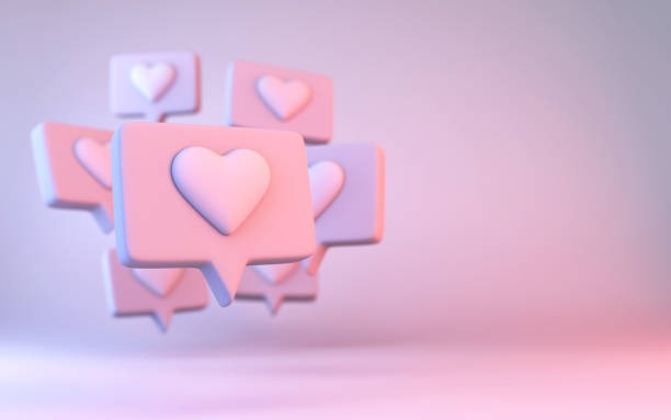 istock Social Media Soft Pastel heart like icon 1424332650