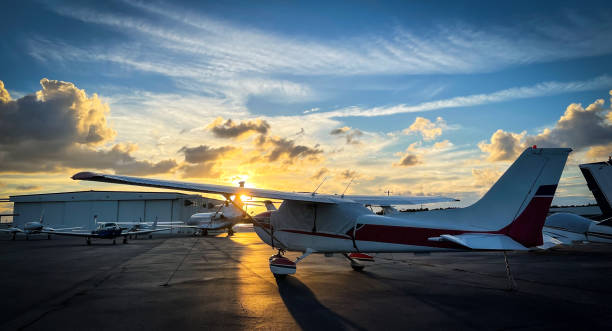istock Small Aircraft at Dusk 1424335911