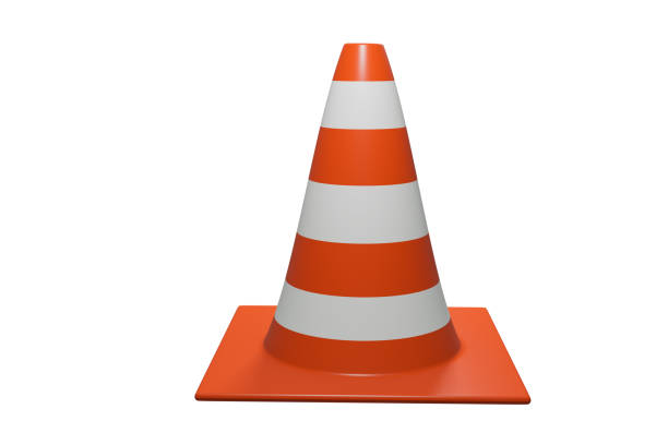 istock Traffic cone uses for caution, attention or warning sign in construction site 1424340363