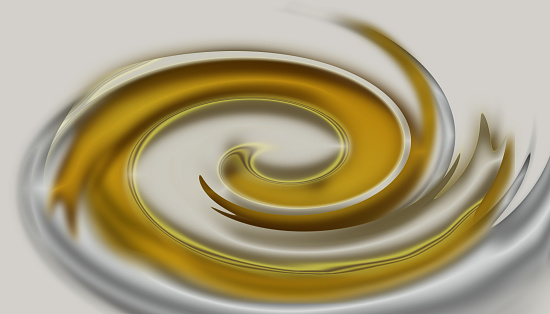 Golden And Silver Swirl Background.