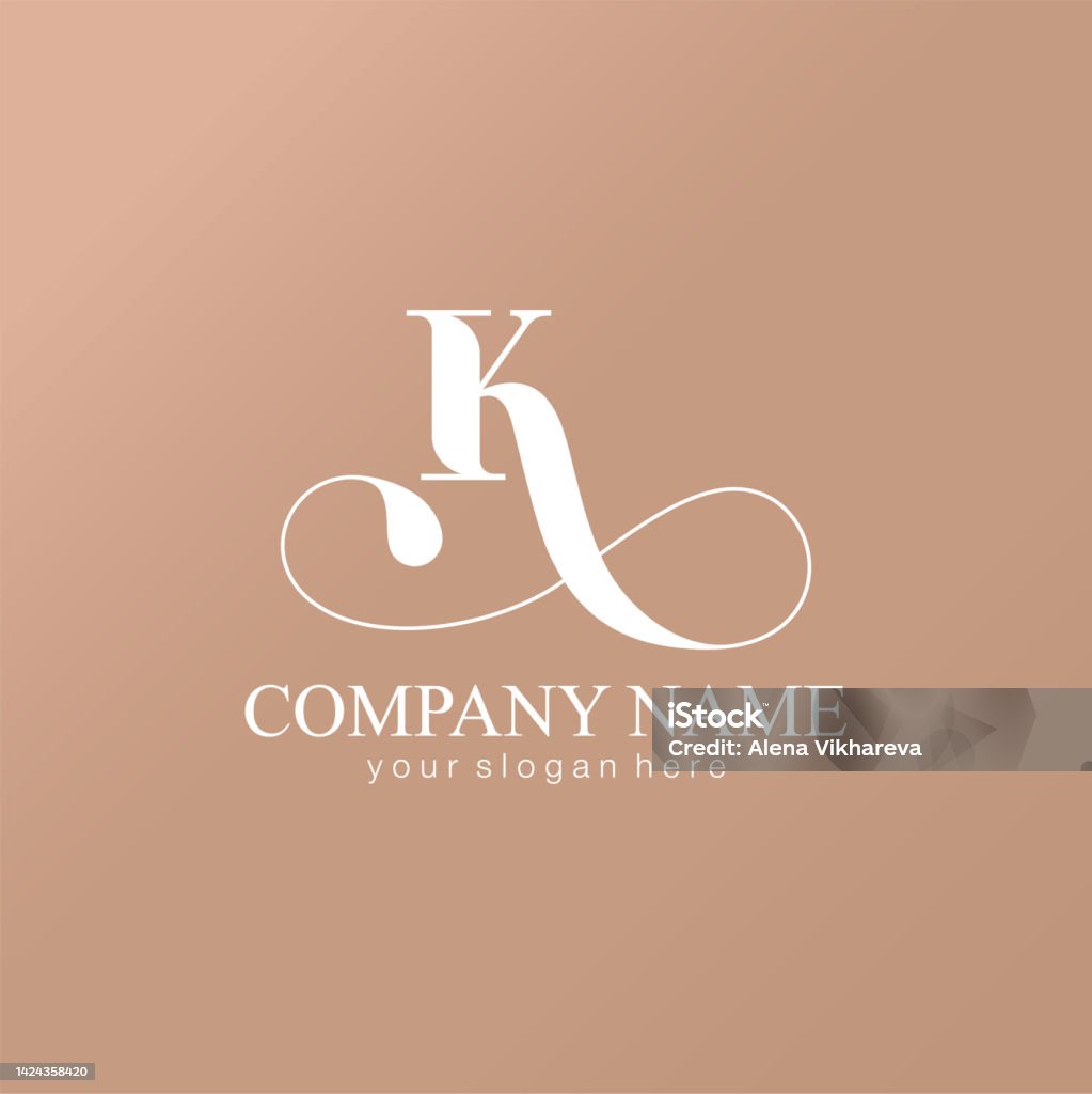 K Monogram Simple K Letter Monogram Elegant Luxury K Calligraphic Style Vector Design ...