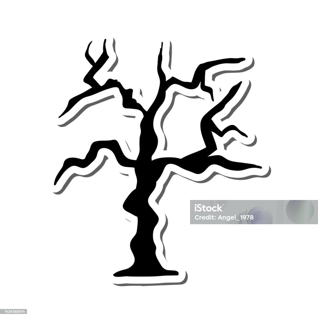 Devious Tree Sticker Gothic Tree Sticker Stock Illustration - Download Image Now - Art ...