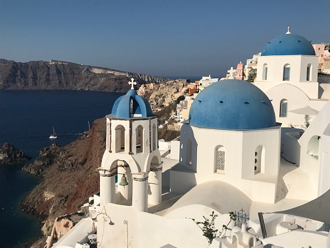 Greece - santorini - Village of Oia - panorama from the old town