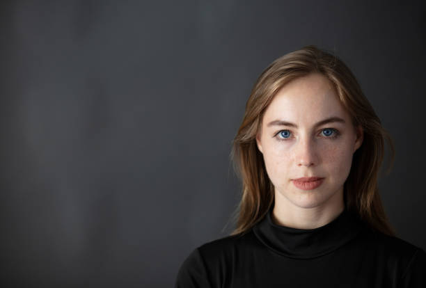 istock Blonde woman portrait 1424363658