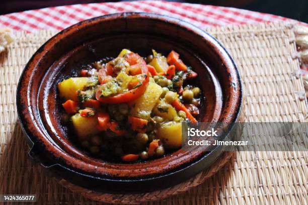 Vegetable Tagine Typical Dish Of Moroccan Food Stock Photo - Download Image Now - Tajine, Vegetarian Food, Arab Culture